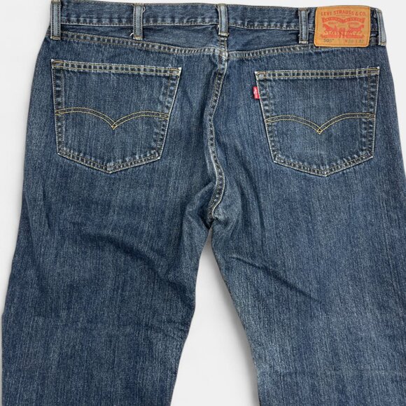 Levi's 505 Men's Blue Denim Jeans Size 38x29 Regular Fit Straight Leg Vintage - Picture 3 of 12